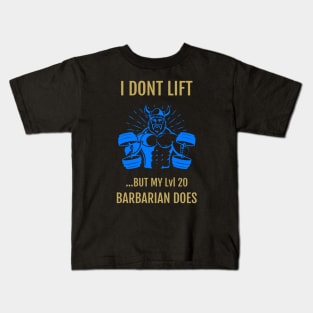 Nerd I Don't Lift But My Barbarian Does Kids T-Shirt